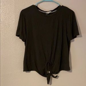 Olive Green Cropped Blouse